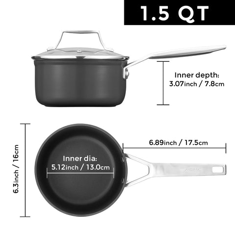 MsMk induction-compatible bottom for even heat distribution.