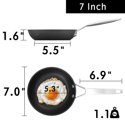 MsMk triple-layer nonstick coating ensures easy egg release.