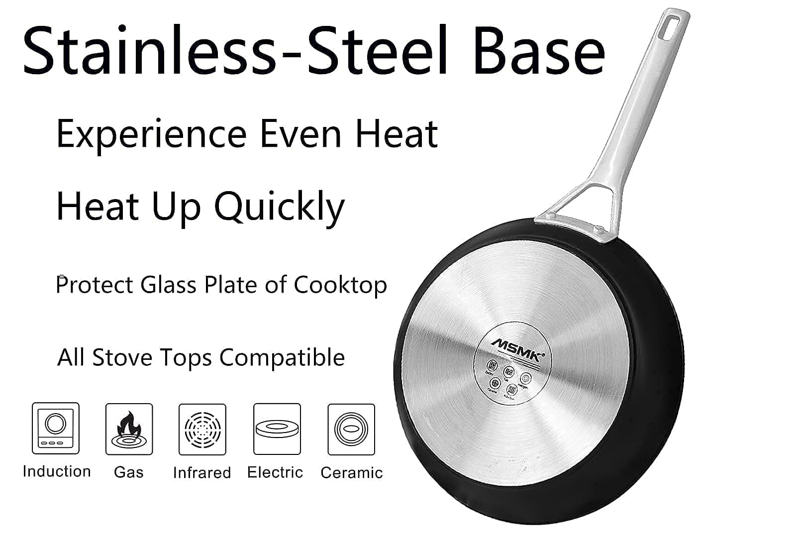MsMk skillet with stay-cool handle for comfortable lifting
