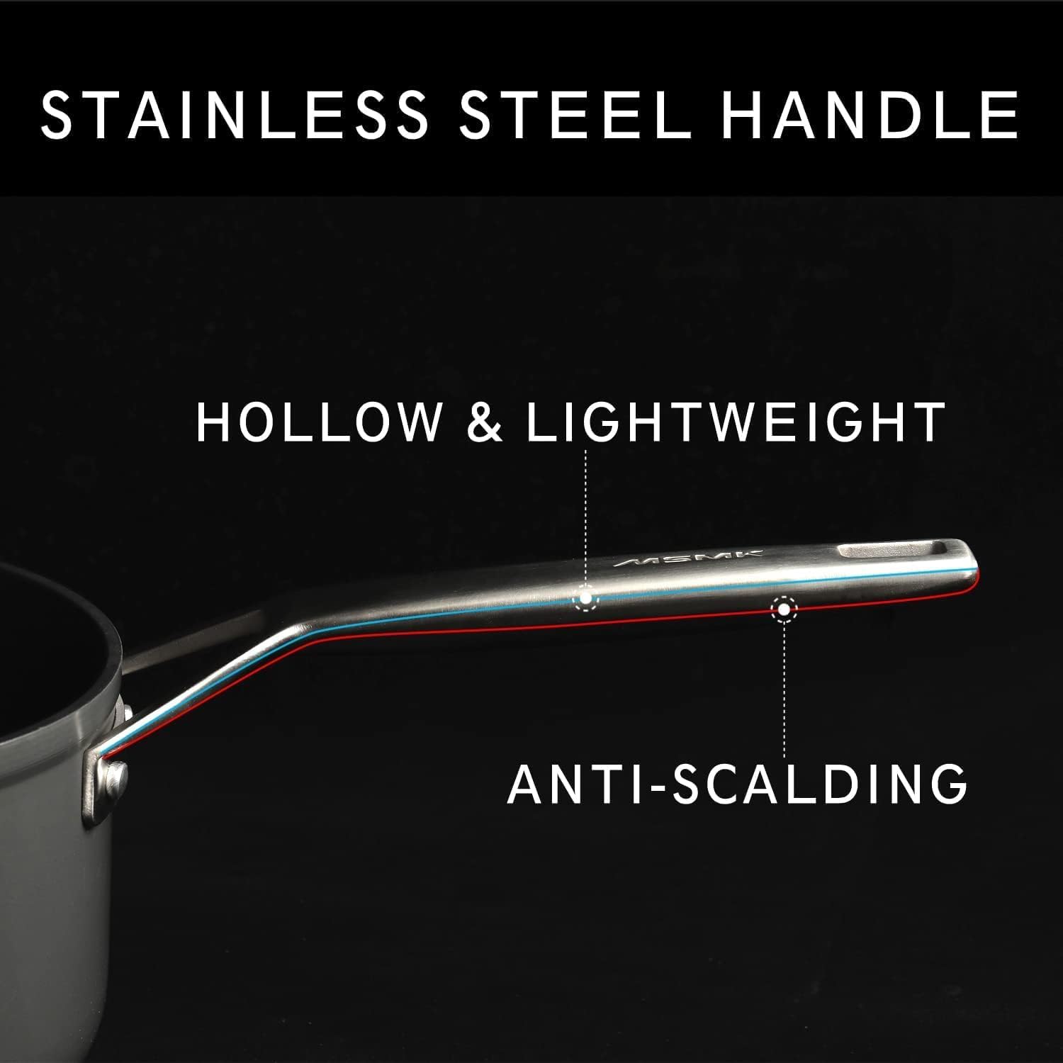 MsMk shatterproof tempered glass lid keeps moisture visible while cooking.