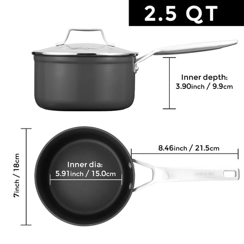 MsMk triple-layer nonstick coating delivers effortless release.