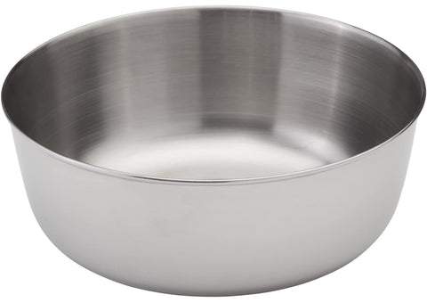 MSR Alpine stainless steel nesting bowl, front view, rugged campware for durable meals.