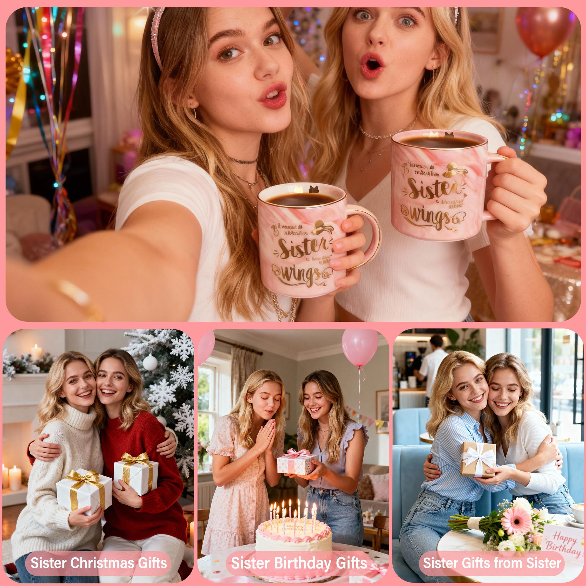 Msushsi sentimental slogan mug with 'A Woman Without Her Sister' message