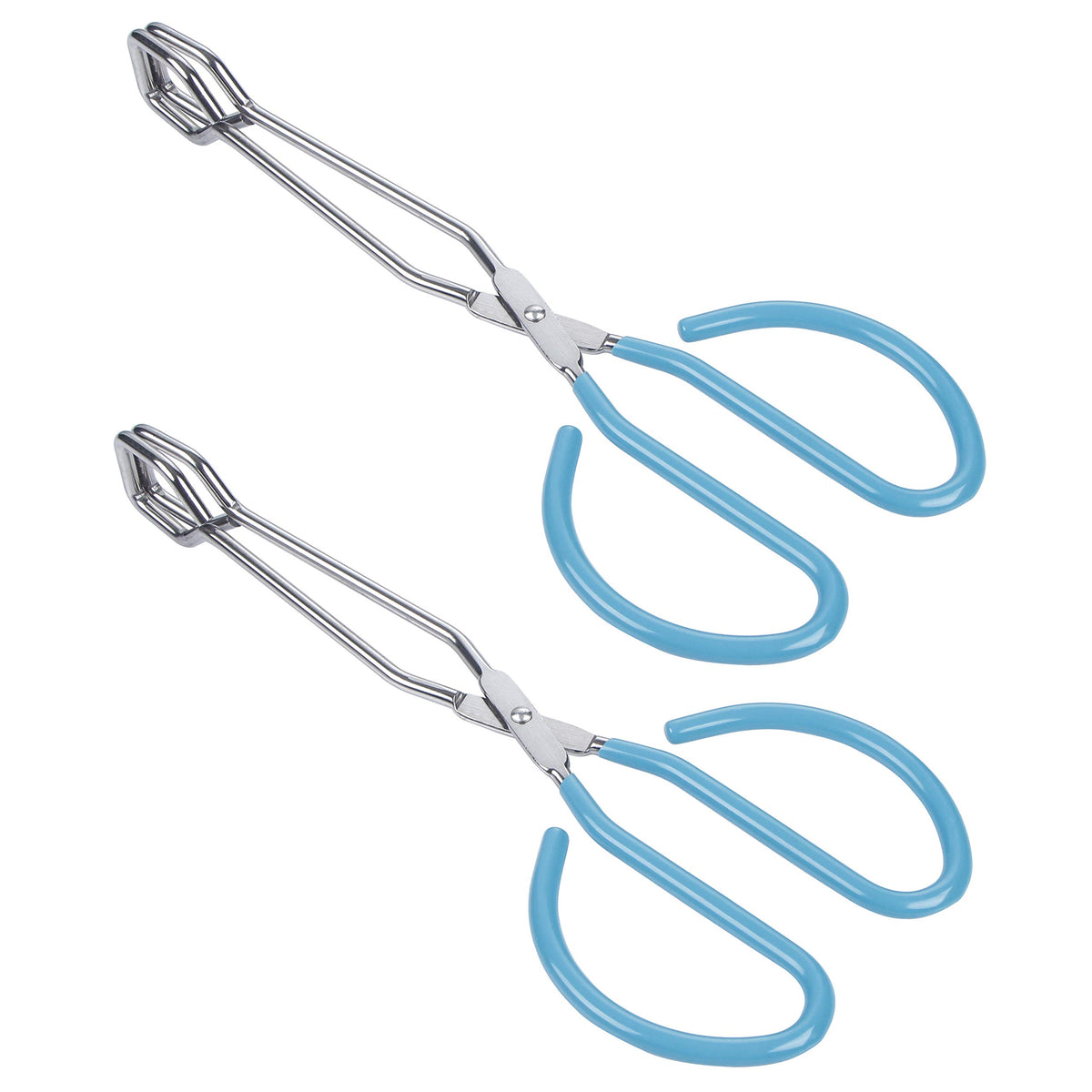 MSY BIGSUNNY 10-inch stainless steel scissor tongs for versatile kitchen flipping and serving.