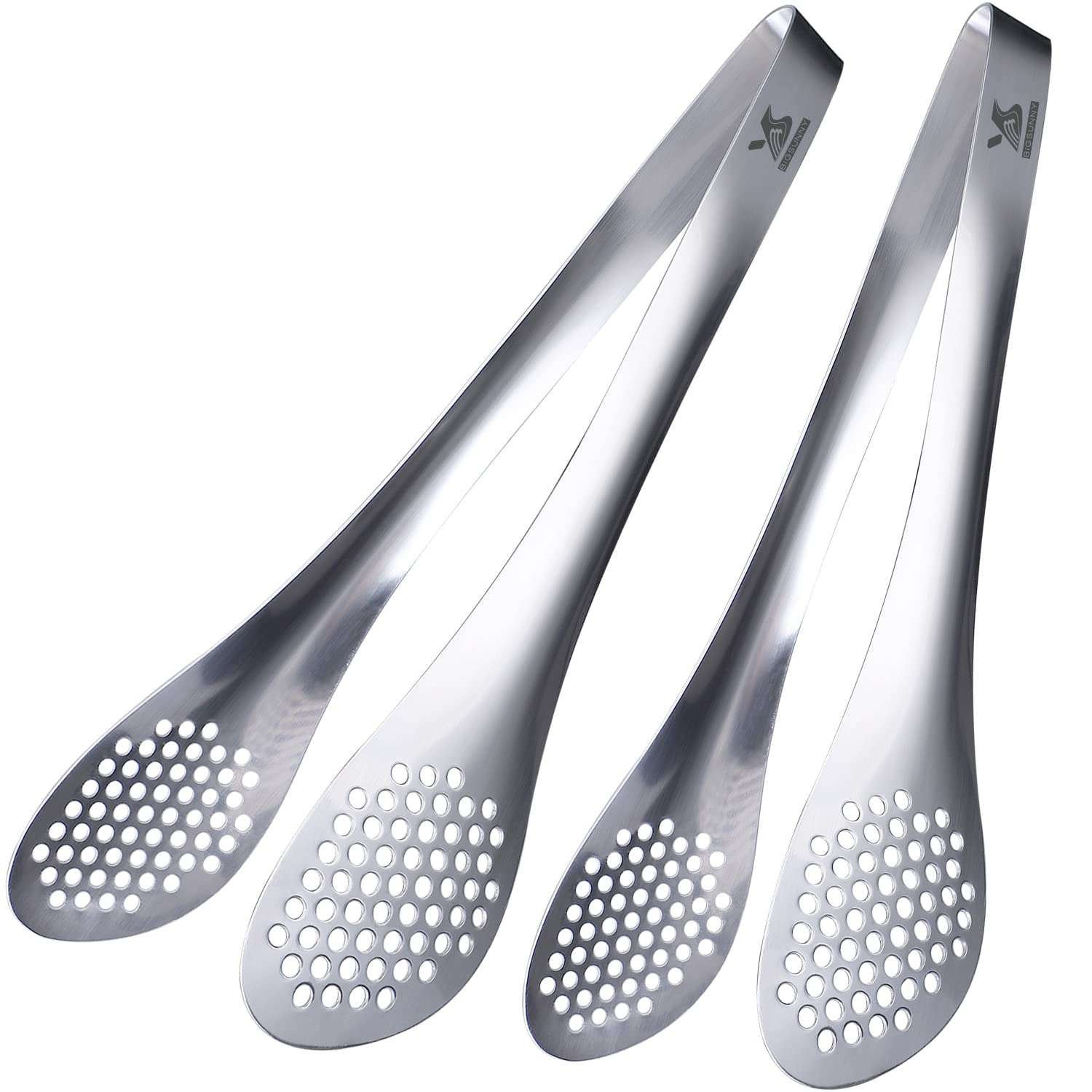 MSY BIGSUNNY 11-inch stainless steel tongs for buffet serving and easy portion control