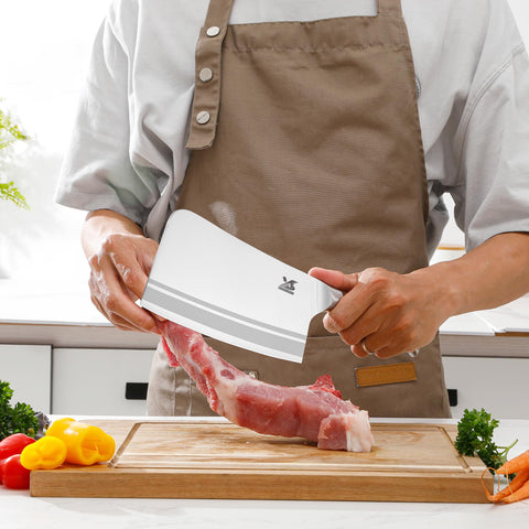 MSY BIGSUNNY wooden knife block stores all blades securely