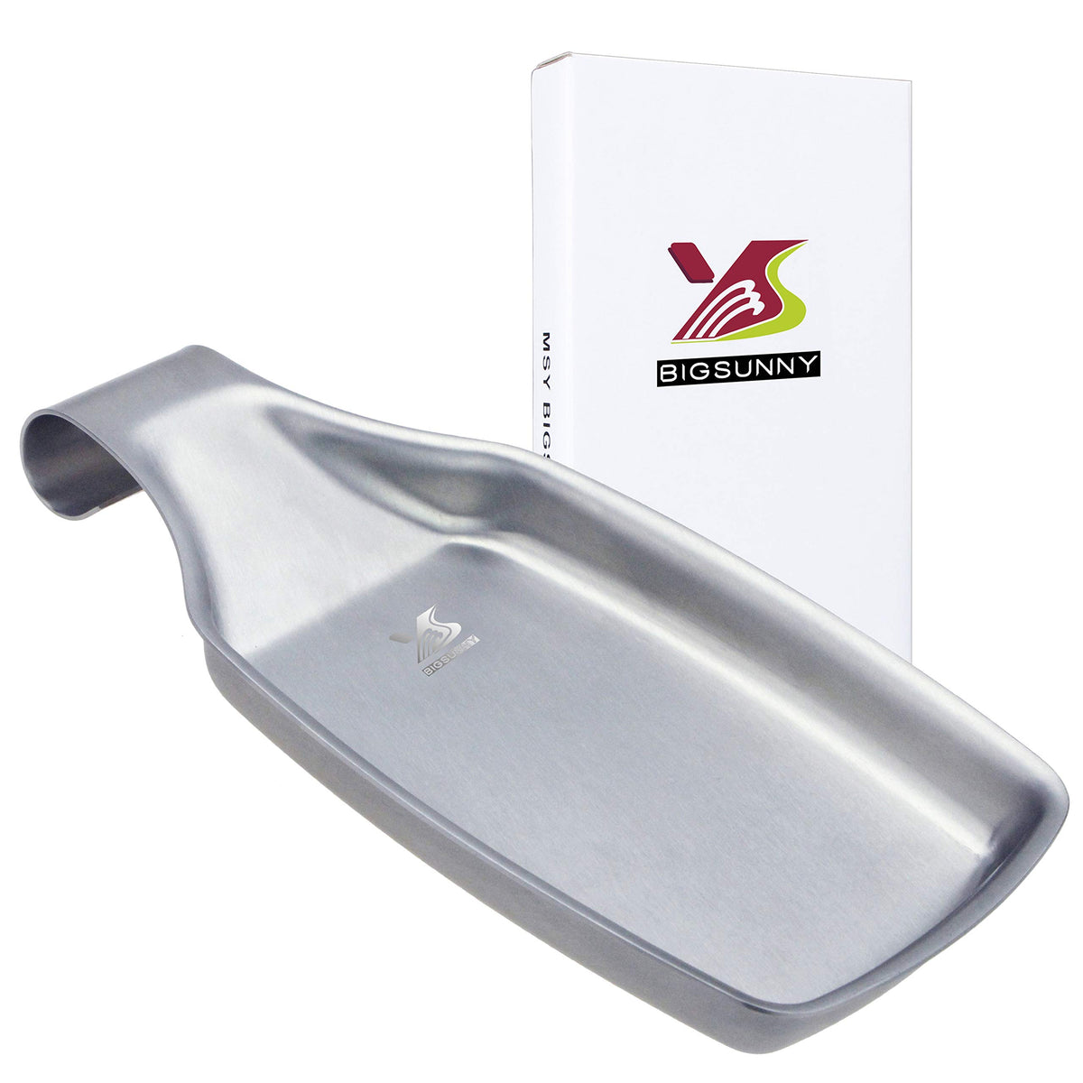 MSY BIGSUNNY stainless steel spoon rest oversized 8-1/4 by 4-1/4 inches for durability