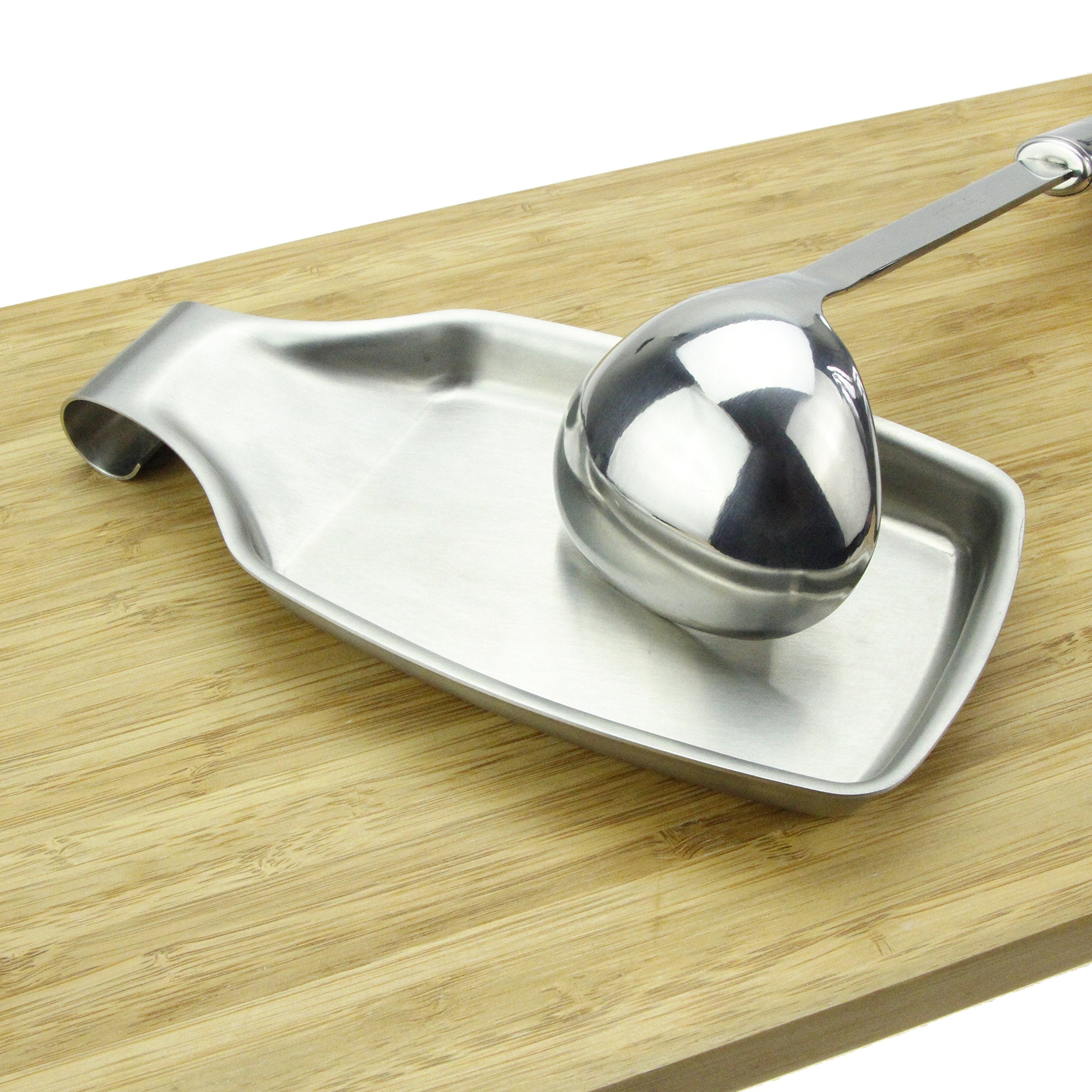 MSY BIGSUNNY spoon rest with dishwasher-safe brushed finish for quick cleaning