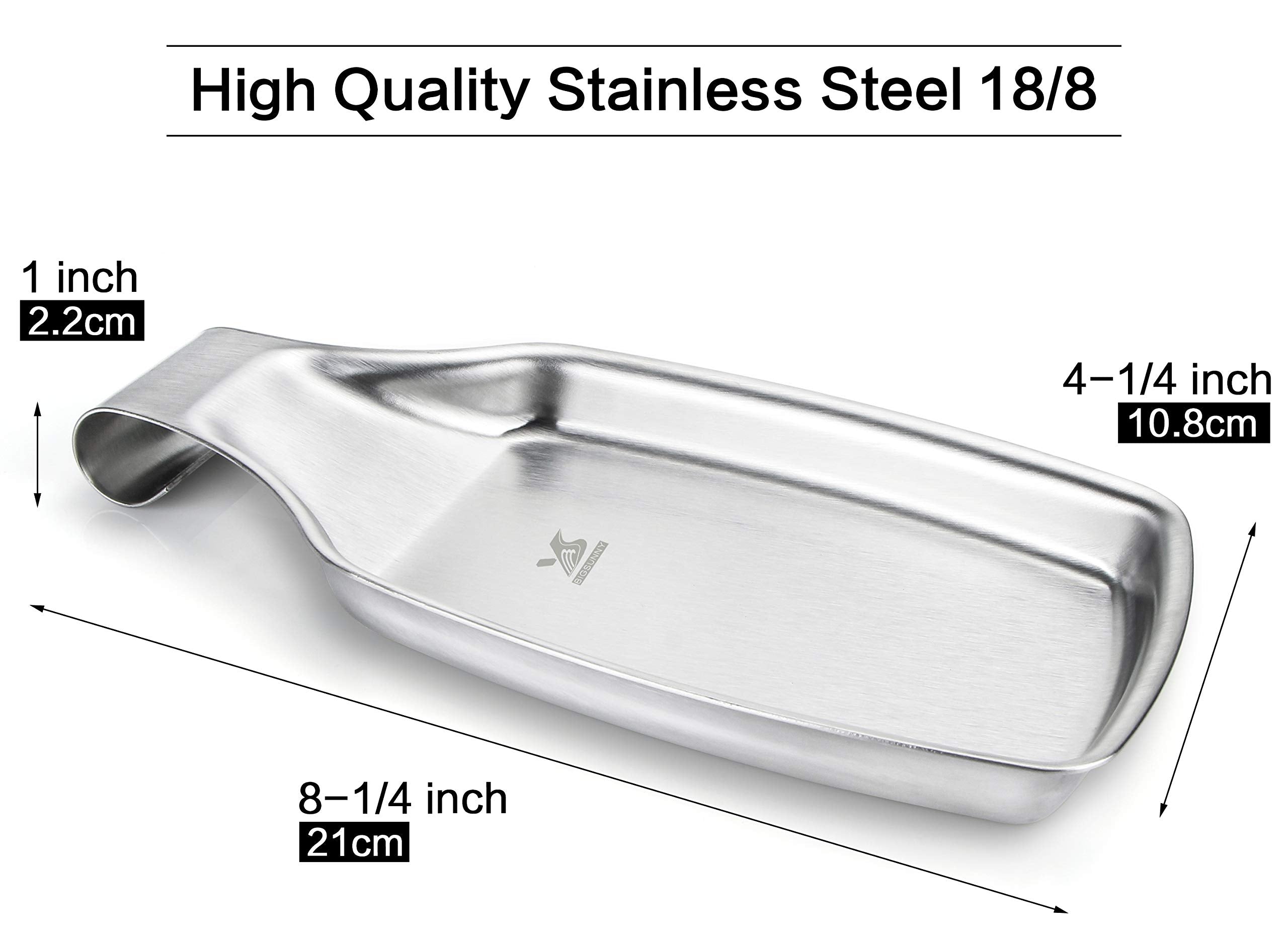 Stainless 18/8 MSY BIGSUNNY spoon rest resists rust and deformation