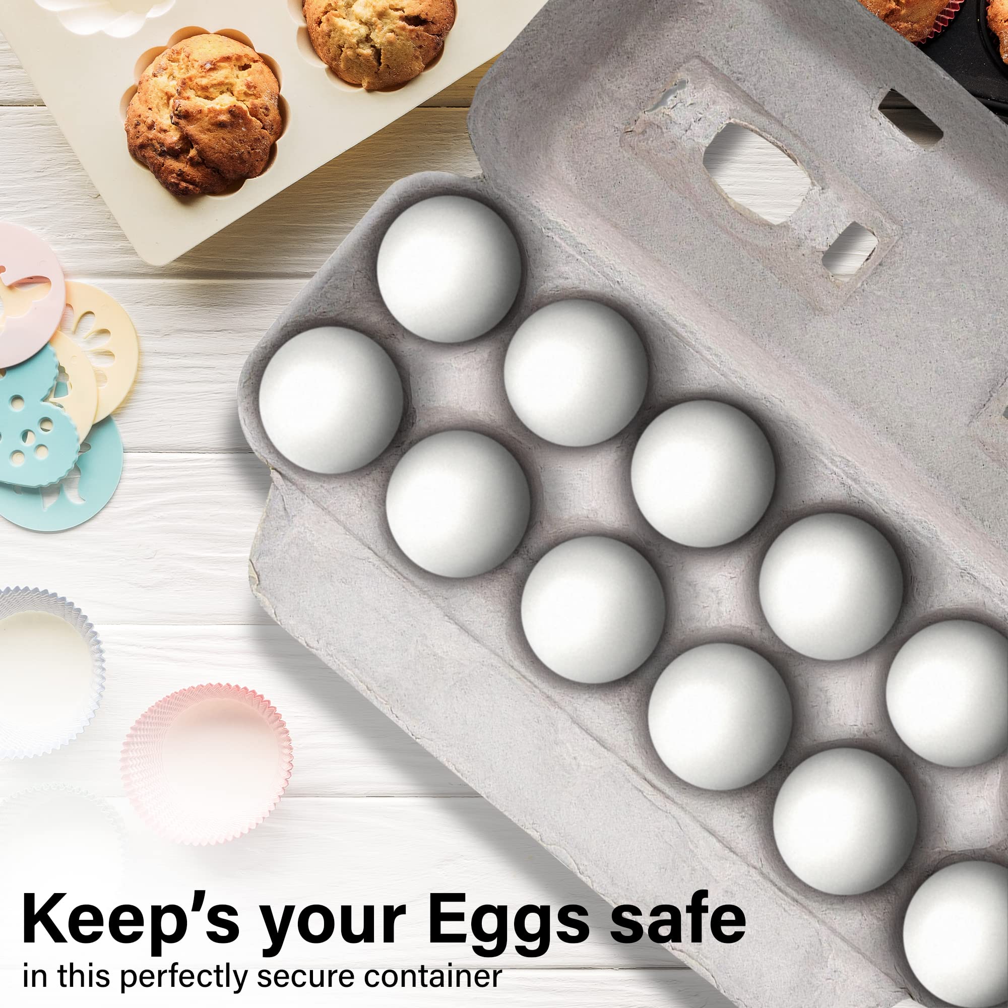 MT Products durable lid design protects eggs during transport and handling