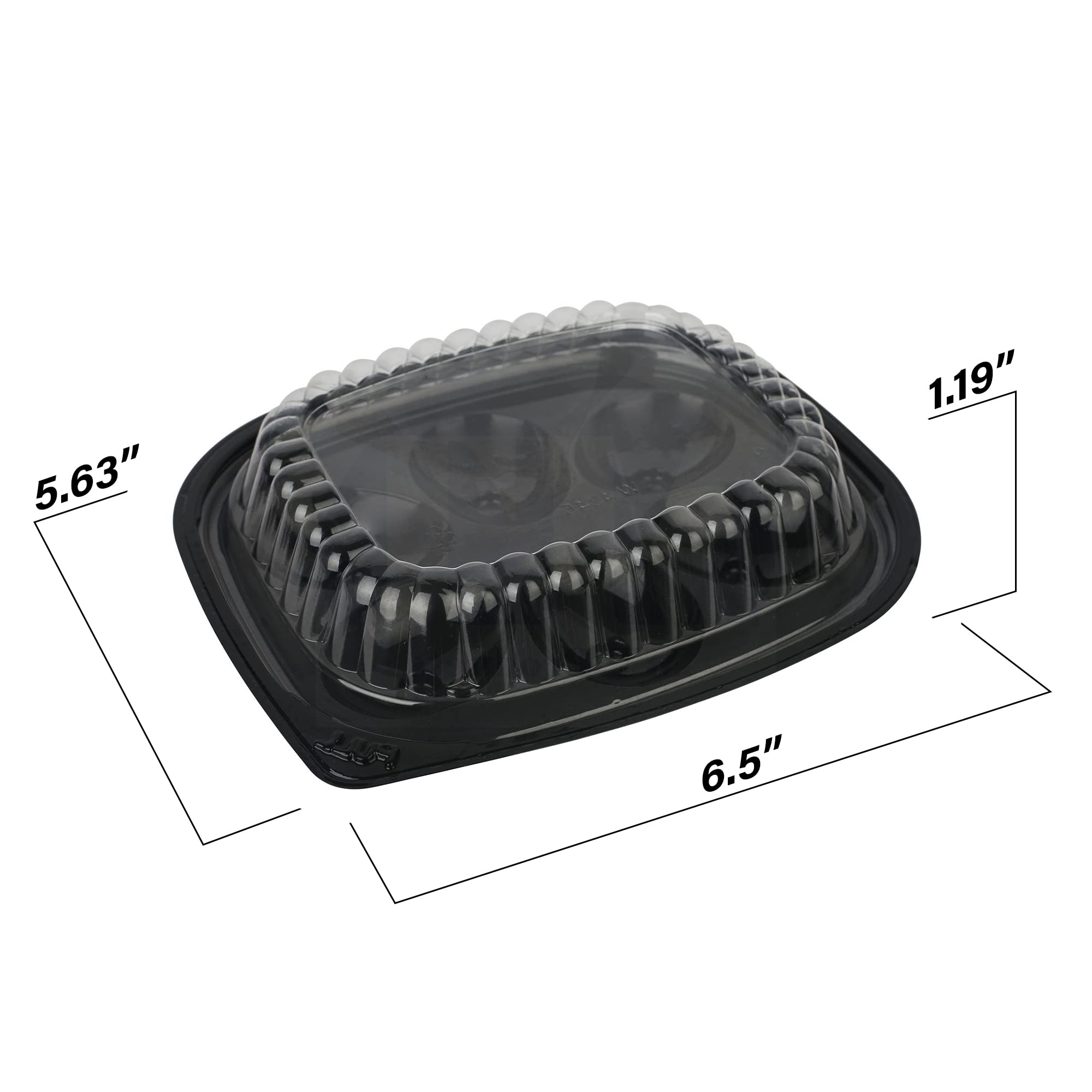 MT Products clear deviled egg container with open lid for quick access