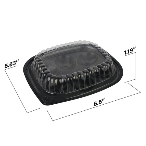 MT Products clear deviled egg container with open lid for quick access