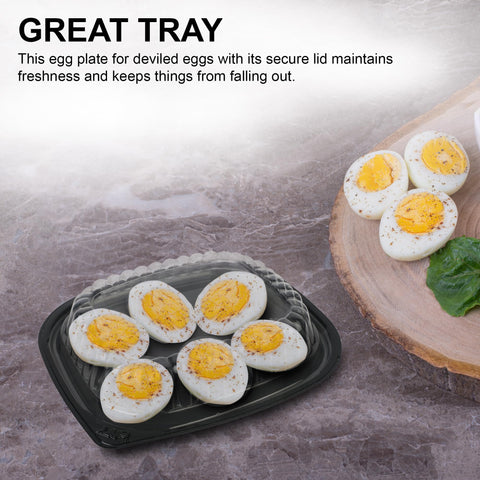 MT Products deviled egg tray base holds six halves for neat serving