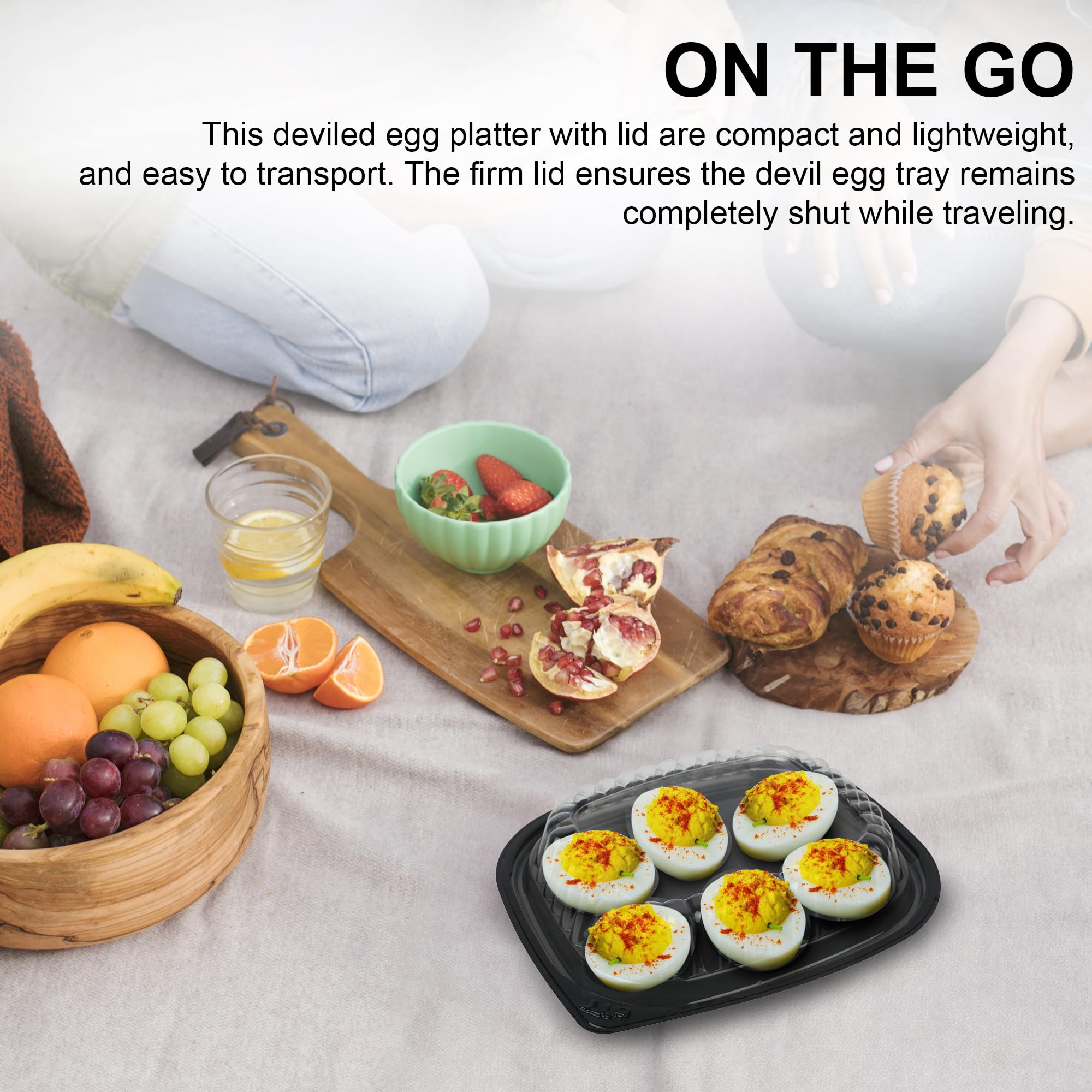 MT Products clear layout for twelve deviled egg halves