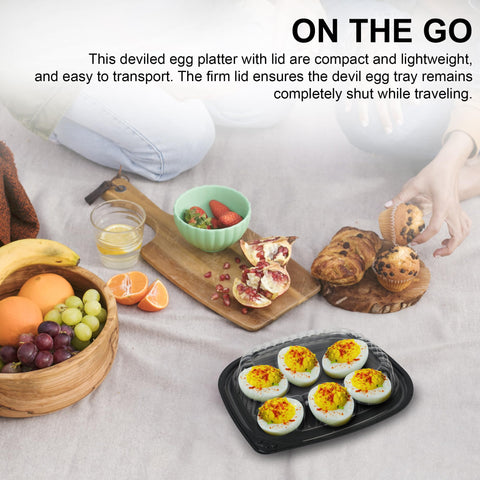 MT Products clear layout for twelve deviled egg halves