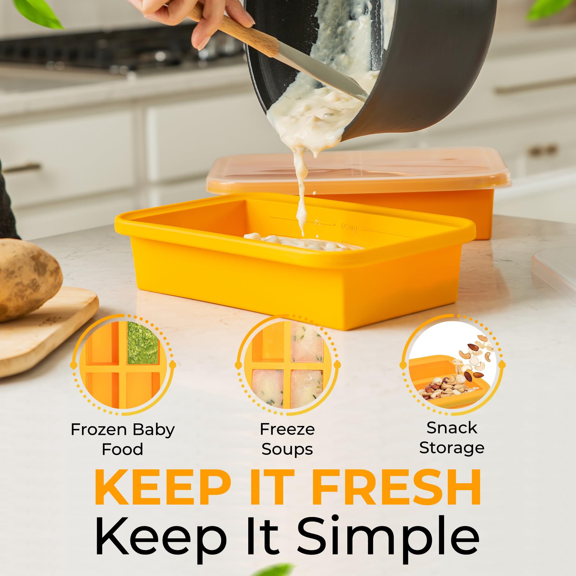 MT.BAY oven-safe container suitable for reheating without lids.