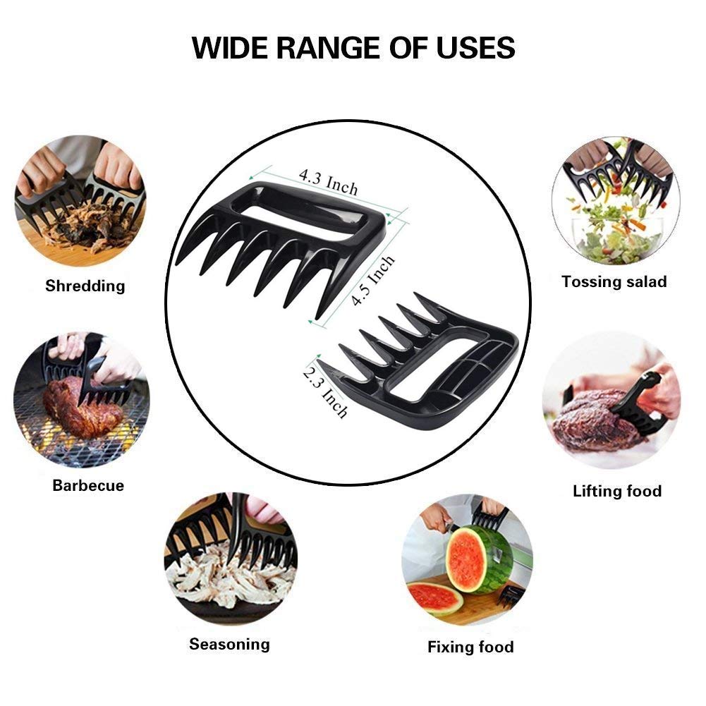 MTNZXZ heavy-duty stainless steel forks securely transport large birds and roasts.