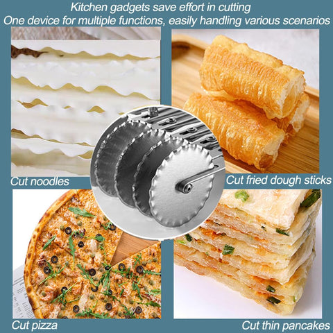 MTOMDY complete 5-wheel set supports cookies, pastries, dough shapes.