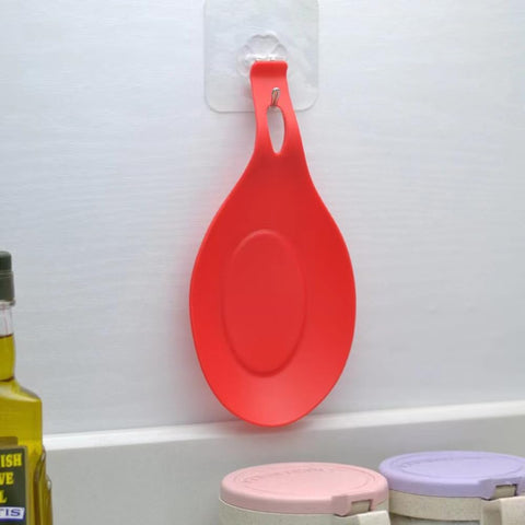 MTOMDY durable silicone spatula rest helps reduce mess on counters.