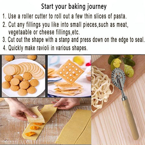 MTOMDY easy-clean pastry wheel for quick cleanup after baking.