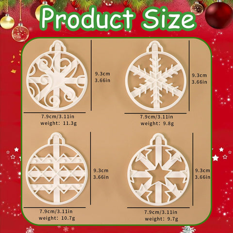 Mtruil 3D ornament ball cutters enable decorative, bakeable tree decorations.