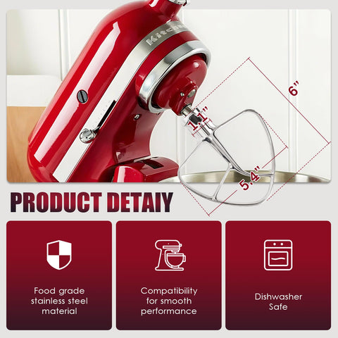 Easy cleanup with dishwasher-safe Mttobo K45B beater