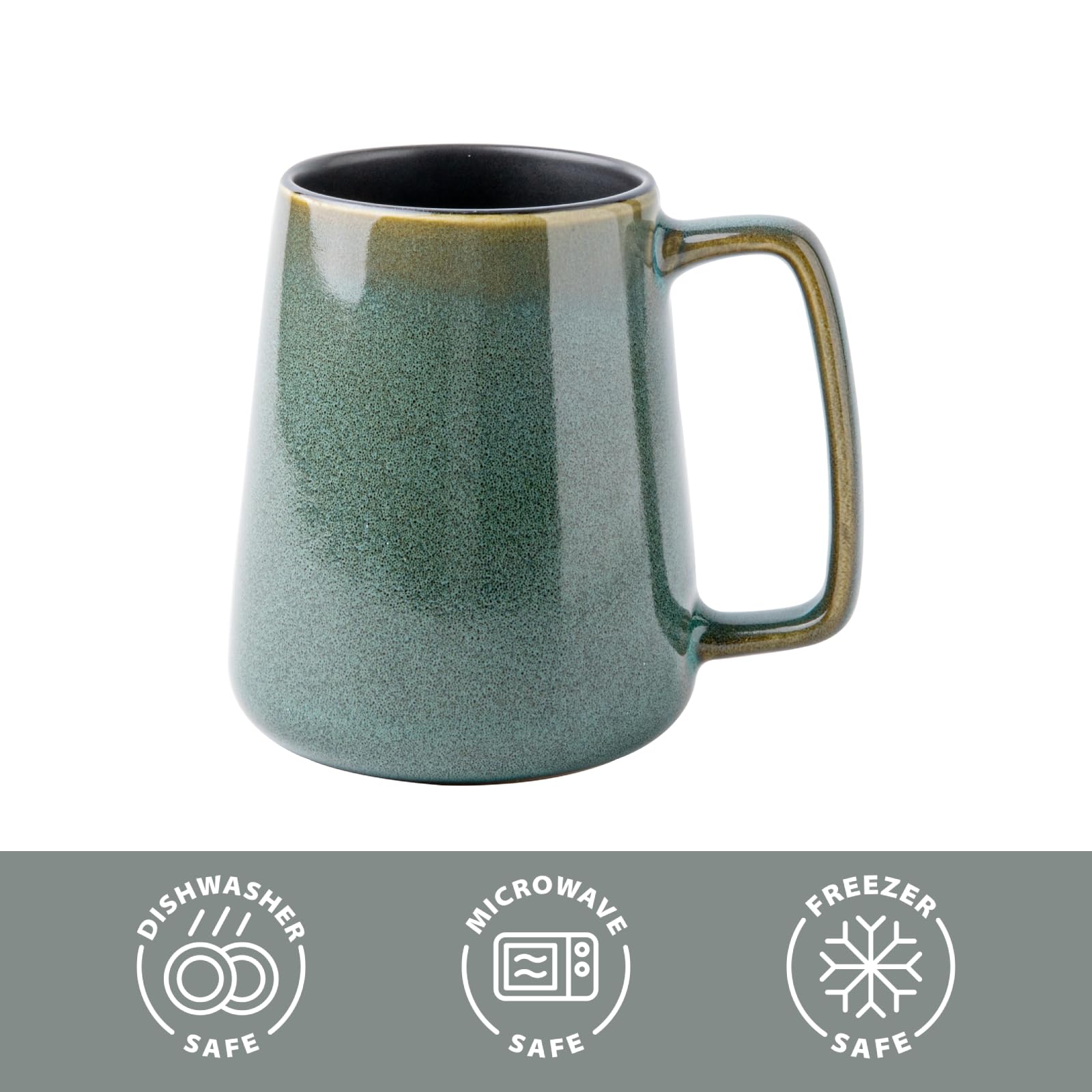 Mualuwi mug reactive glaze close-up showing unique finish.