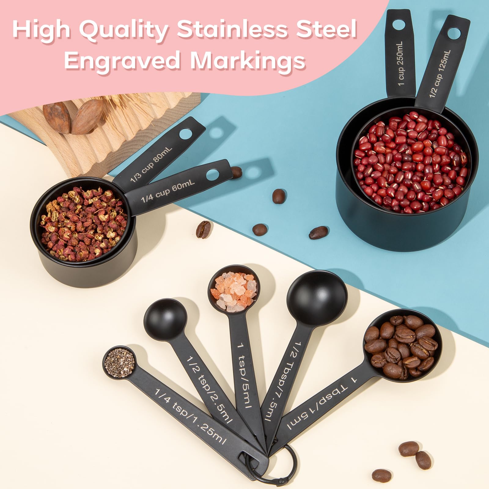 Muchtolove set stacked for compact storage after cooking.