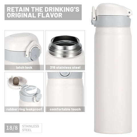 MUCR bottle frosted texture offers comfortable grip during commutes.