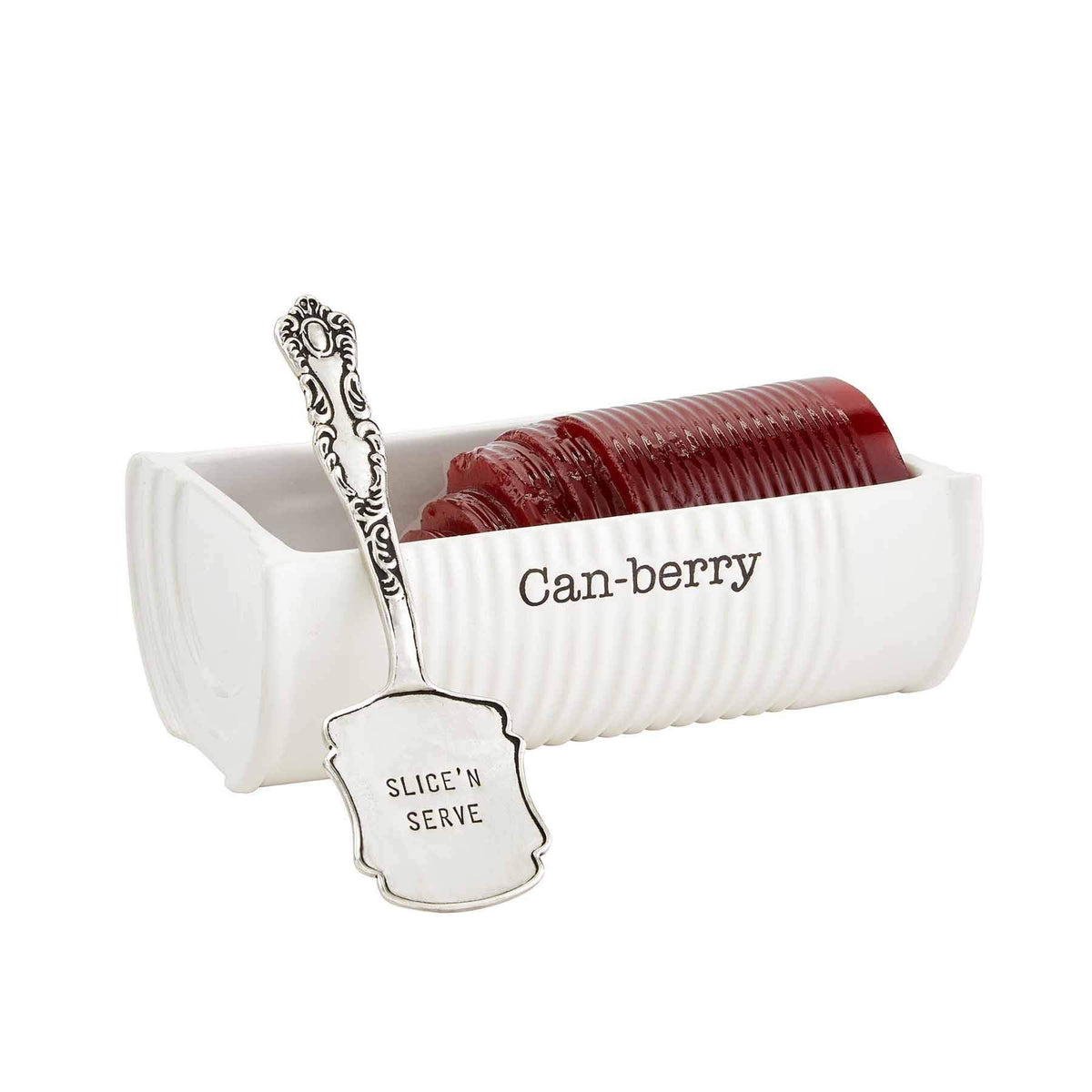 Mud Pie Can-Berry ceramic serving dish with textured white finish for elegant entertaining.