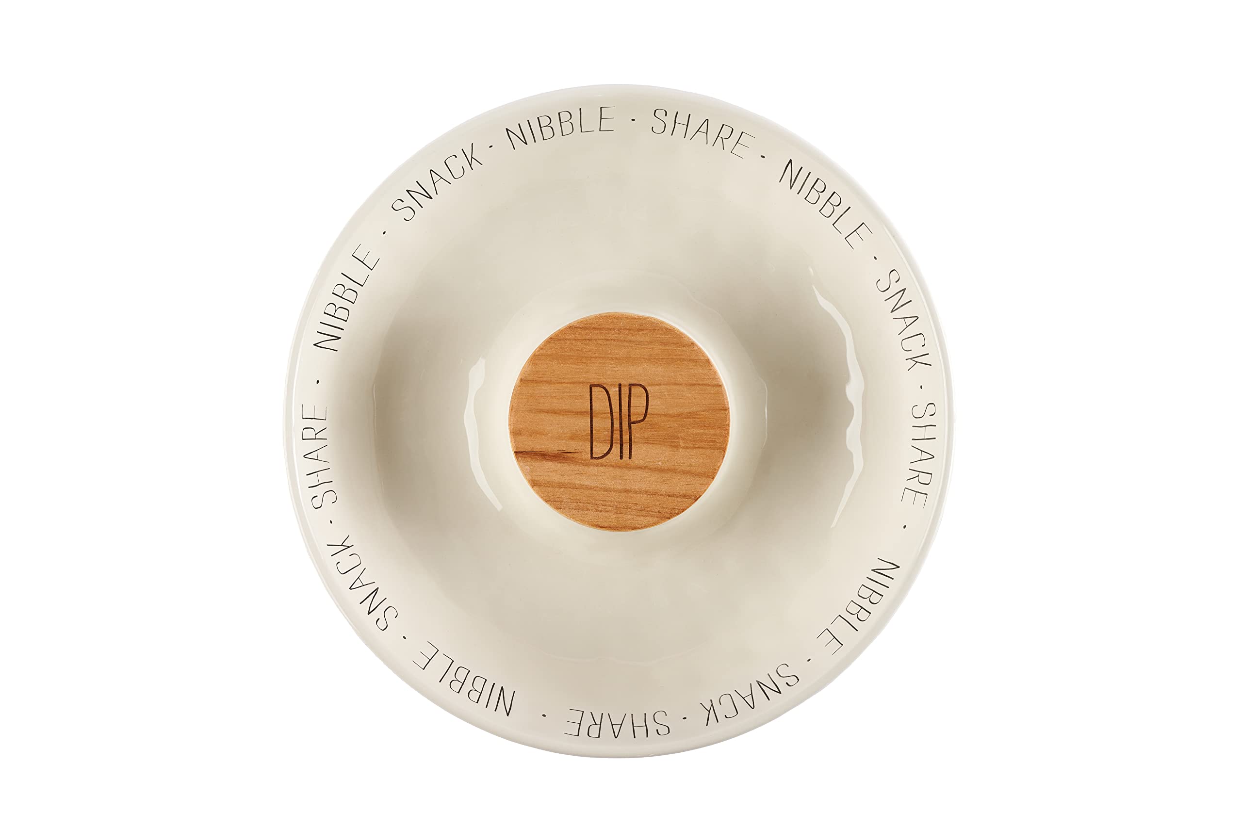 Mud Pie Circa dip bowl inside chip bowl for easy serving.