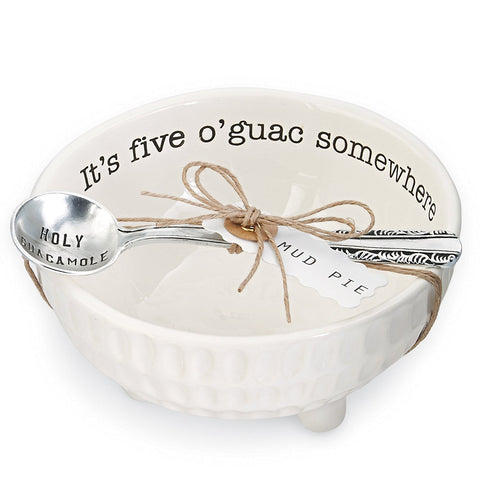 Mud Pie Circa guacamole salsa serving set pictured together for easy dips