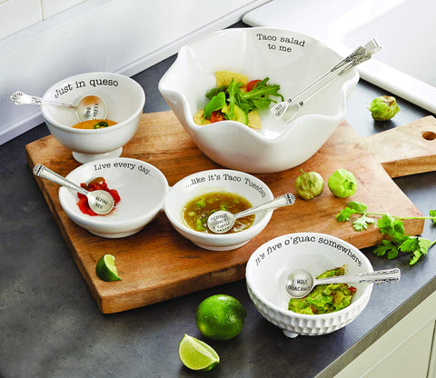 Mud Pie Circa guacamole spoon stamped Holy guacamole adds playful serving flair