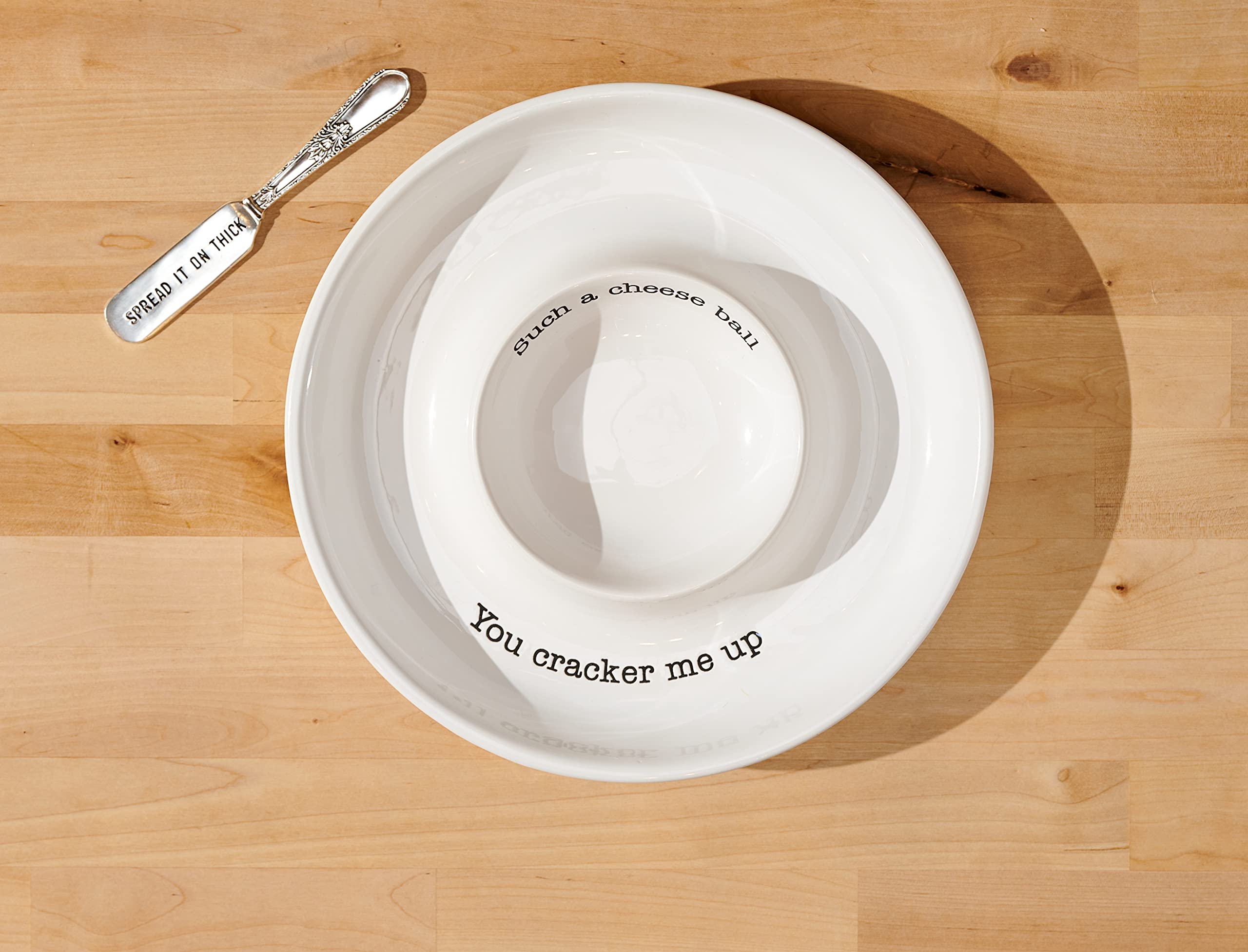 Mud Pie Circa serving set on a table for polished entertaining.