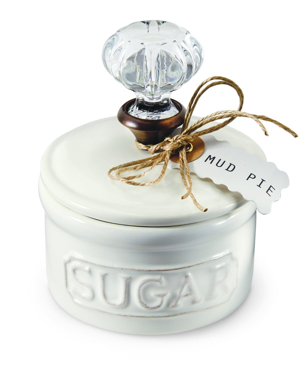 Mud Pie door knob sugar bowl with lid for coffee or tea stations