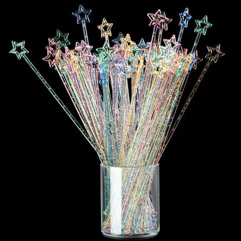 Mudder Christmas swizzle sticks with a crystal star top for festive garnishes