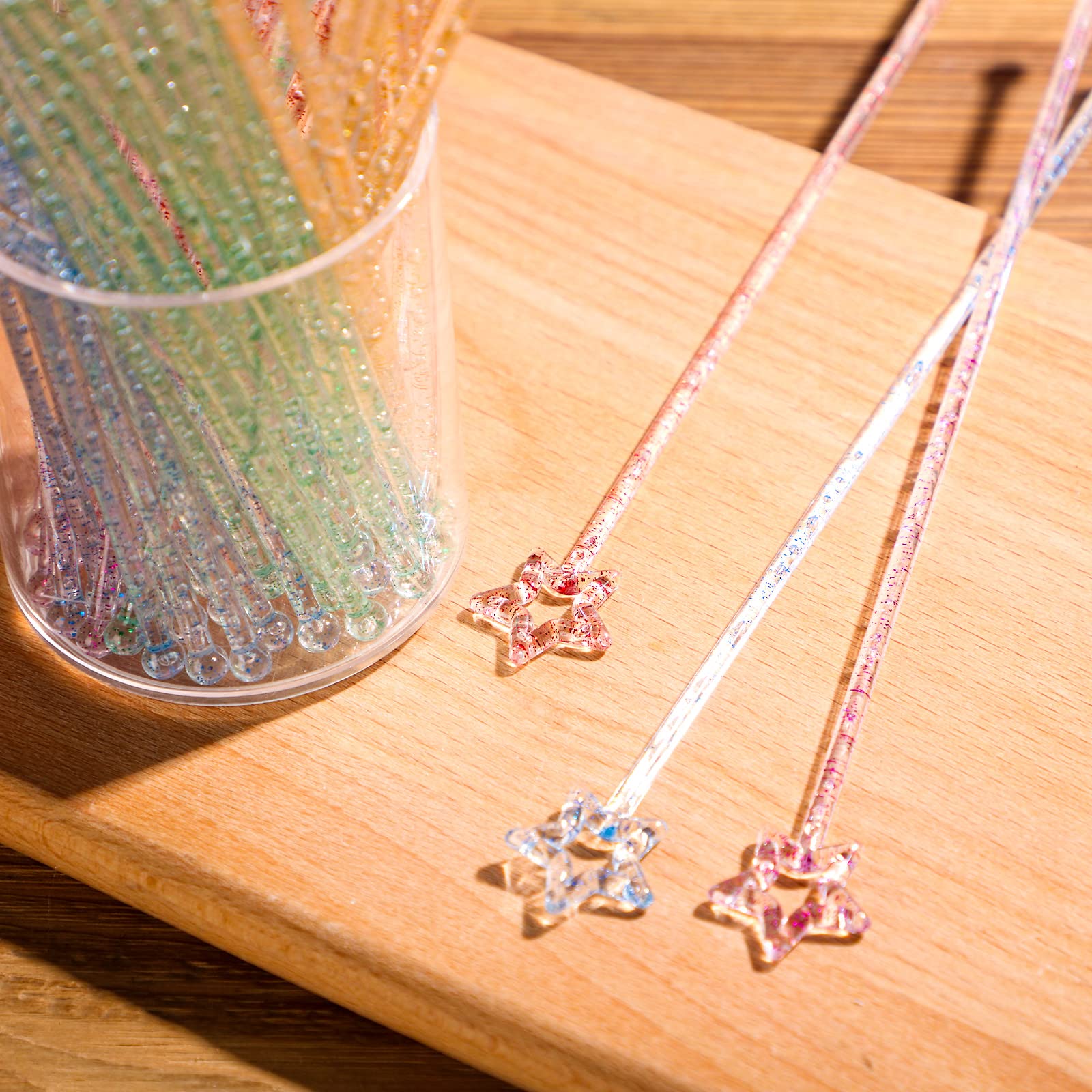 Stir sticks suitable for hot and cold drinks at a Christmas party