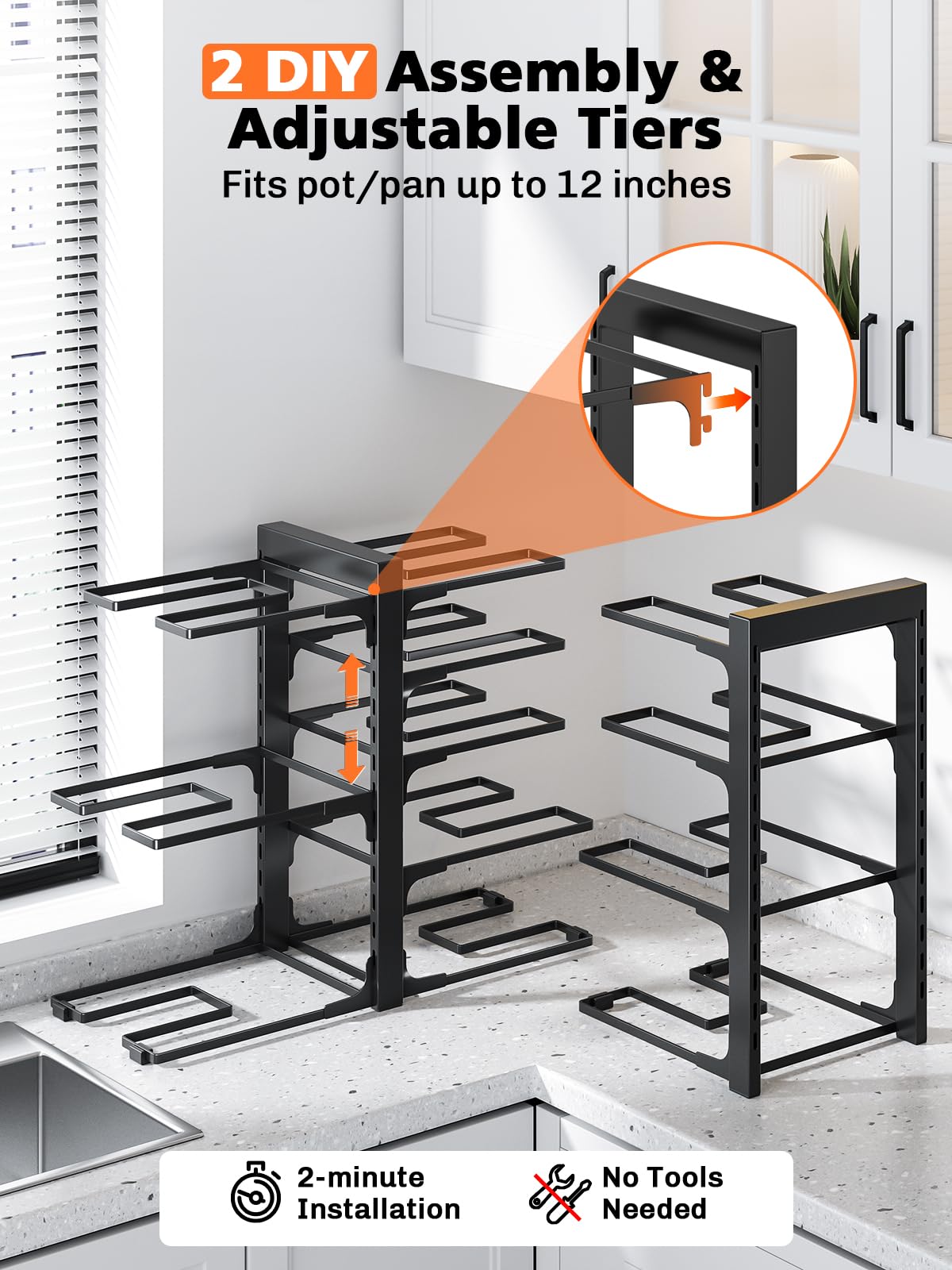MUDEELA tool-free assembly enables quick setup and tidier cabinets.