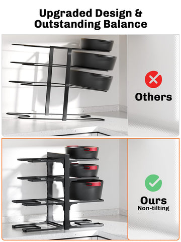 MUDEELA compact dimensions help tidy kitchens by easing pan and lid organization.