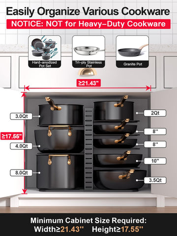 MUDEELA 8-tier rack keeps pots organized and easy to access