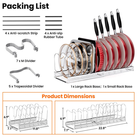 MUDEELA anti-damage strips protect cookware from scratches during storage