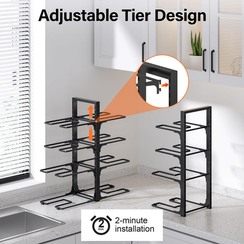 MUDEELA dual eagle hook structure adds stability for heavy pots and pans.