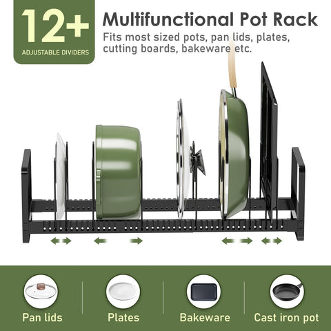 MUDEELA elongated anti-slip tubing keeps lid organizer in place during use