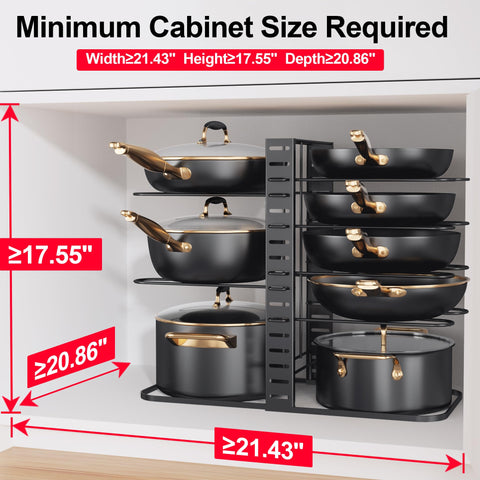 MUDEELA pantry kitchen storage solution for organized cookware and lids