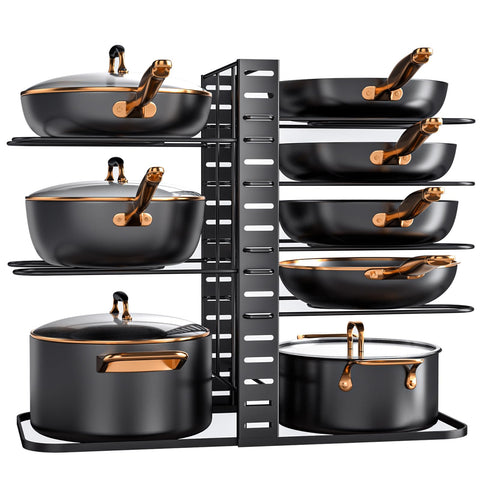MUDEELA under-cabinet pots and pans organizer saving cabinet space