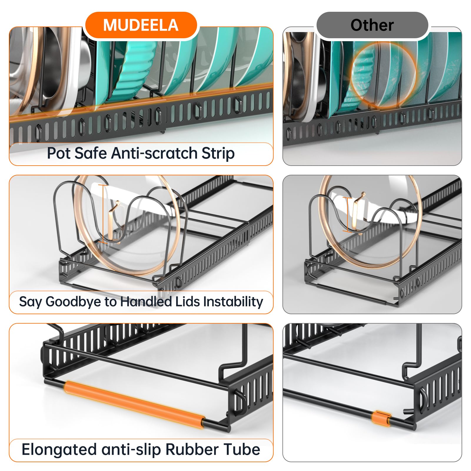 MUDEELA tool-free-assembly enables quick setup without tools.