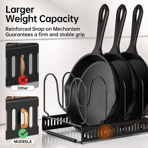 MUDEELA two-in-one rack methods for versatile kitchen storage