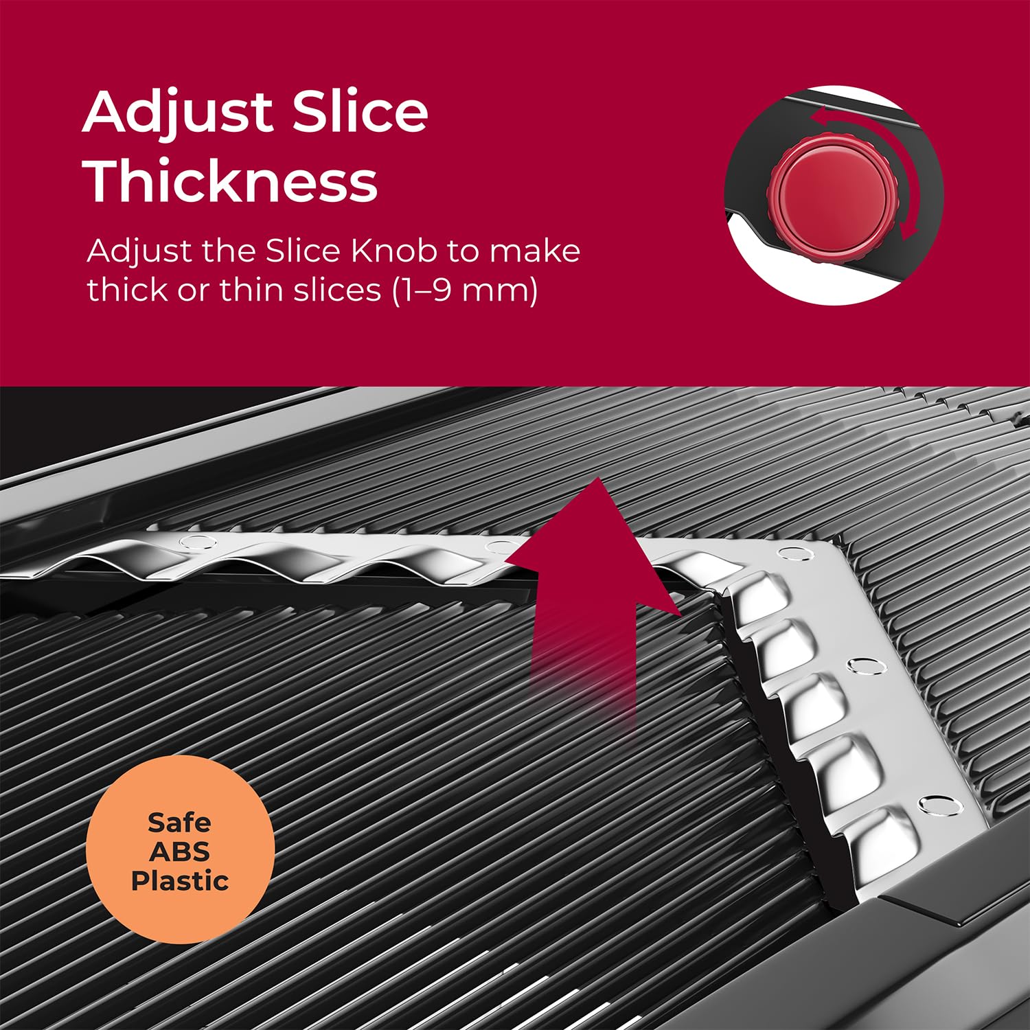 Mueller Austria mandoline foldable legs support quick prep options.