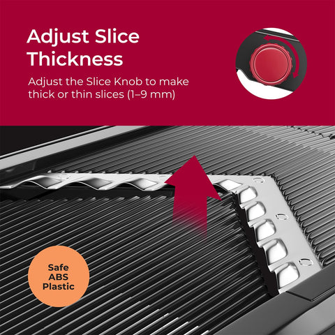 Mueller Austria mandoline foldable legs support quick prep options.