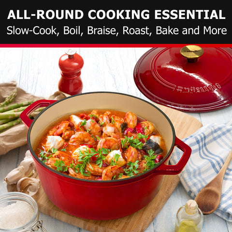 Mueller Home DuraCast Dutch Oven open-top for browning and finishing dishes